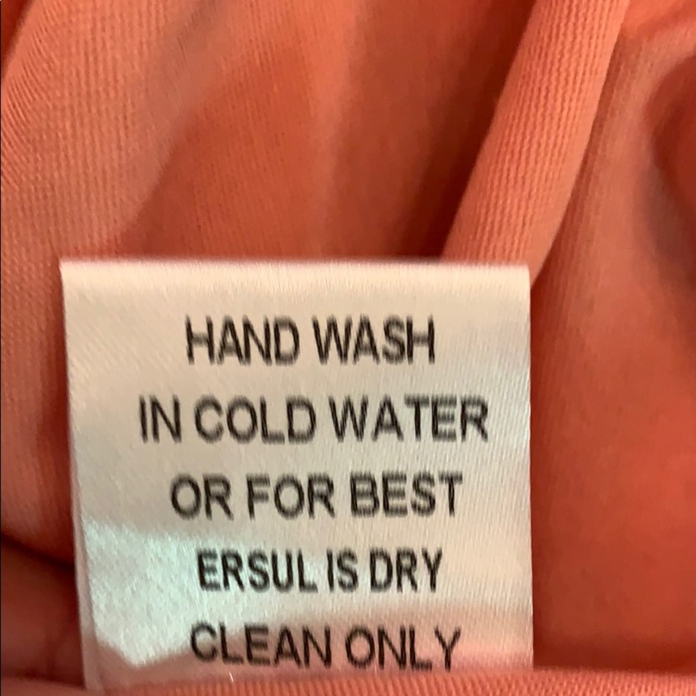 NWT!{Jodifl}Sz S Crinkly Peach Shift Dress - Picture 8 of 8
